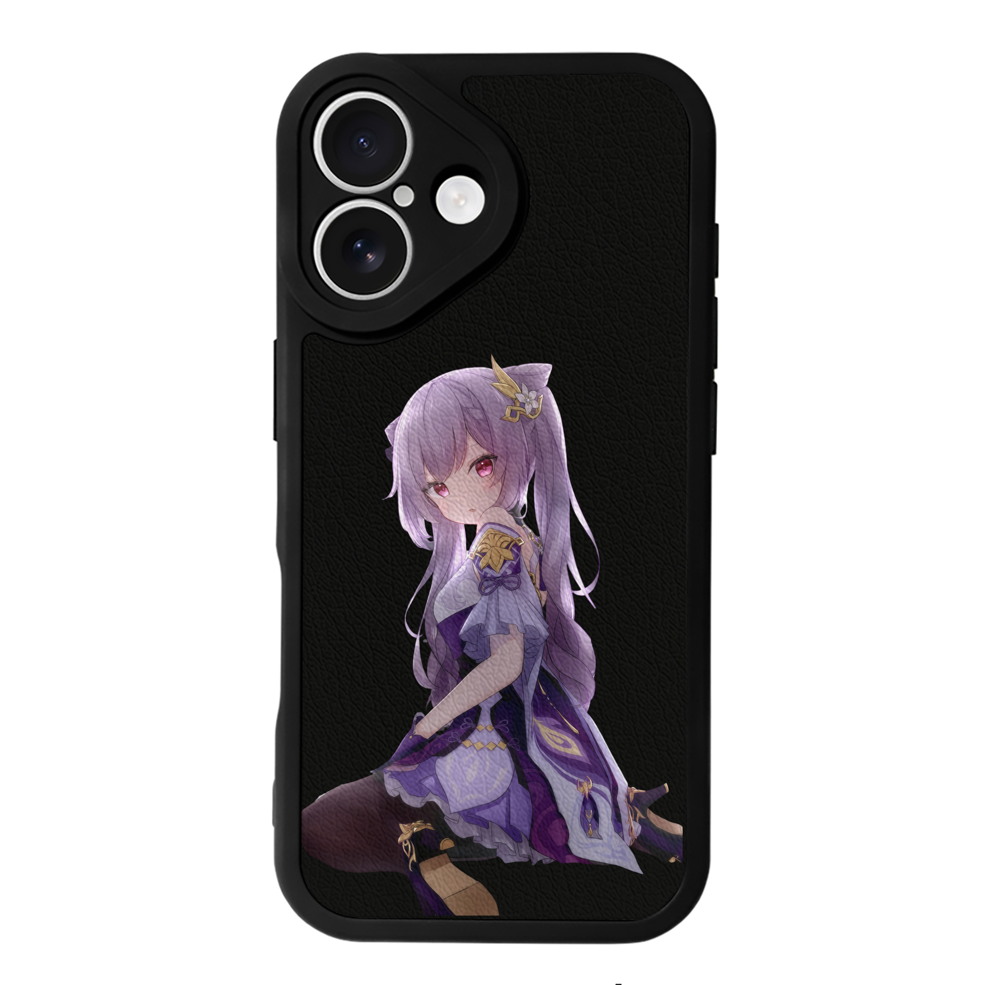 げんし神 刻晴 こくせい genshin Kokusei 【iPhone 16シリーズ対応】シリコンスマホケース（レザー調） 材質：シリコン